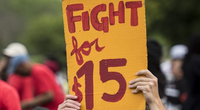 Fight for $15 sign