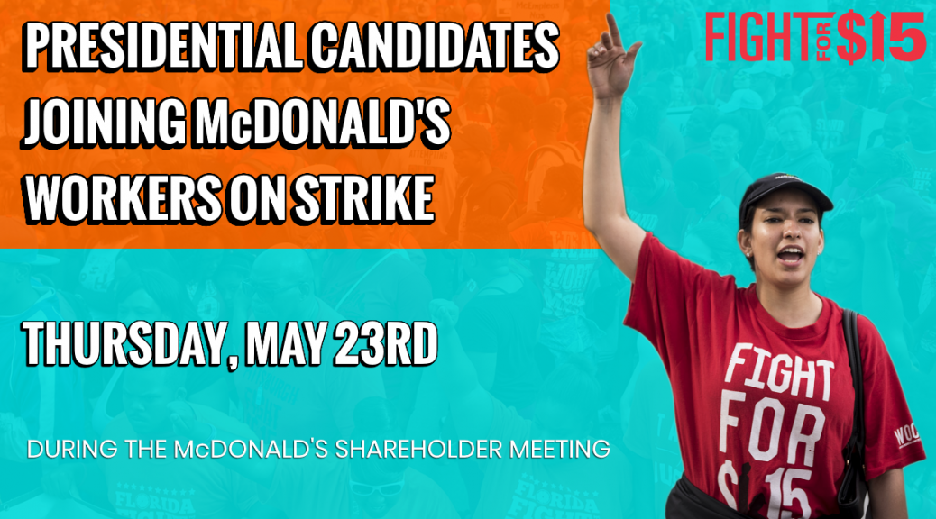 McDonald's workers are going on strike May 23