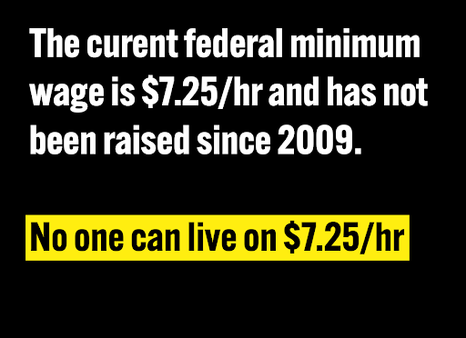 No one can live on $7.25/hr.