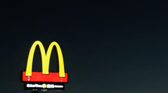 McDonald's' golden arch.