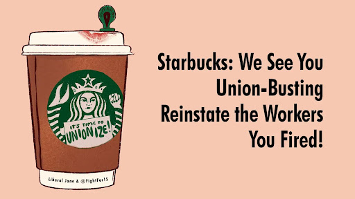 Starbucks, we see you union busting.